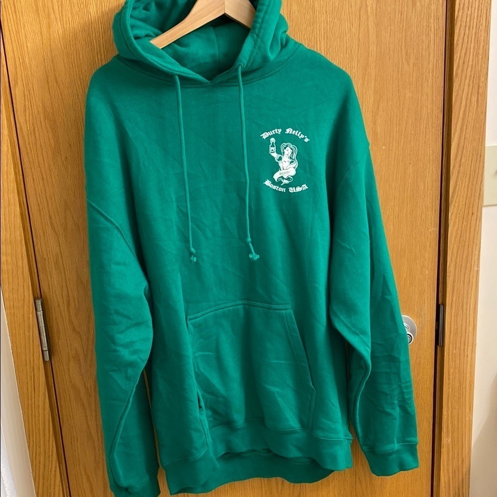 Pennant Durty Nelly’s Irish Pub Boston Green Men’s Hoodie Sweatshirt Size 2XL